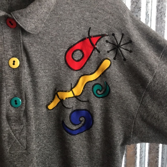 Peter Popovitch funky colorful top size large - Picture 3 of 7